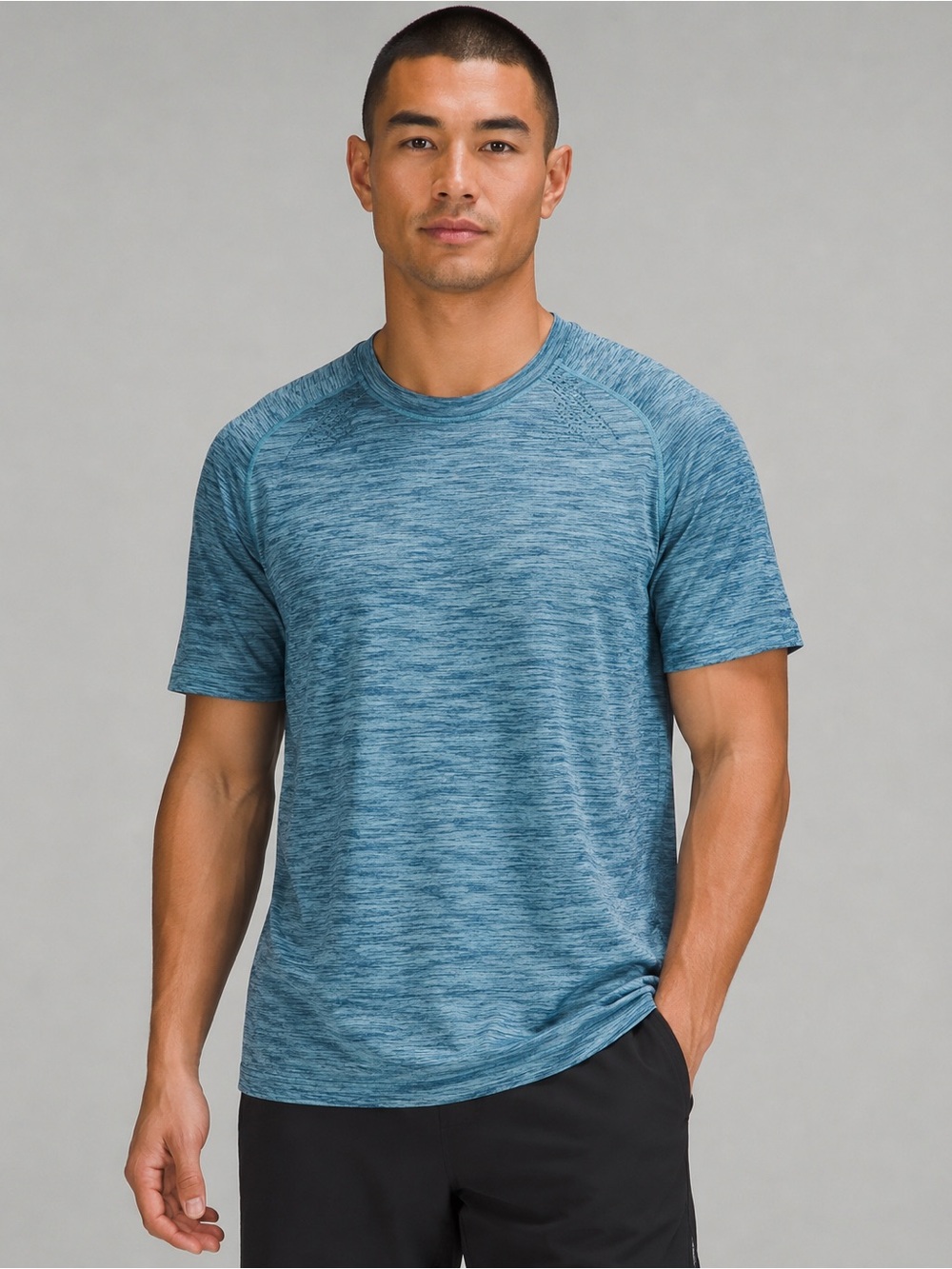 Lululemon Metal Vent Tech Short Sleeve in Heathered Teal Blue‎ (1st Generation).